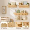 3er Set Wandregale Kinderzimmer aus Massivholz mit 4 Haken Podgląd zdjęcia produktu