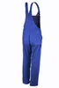 A back view of blue overalls against a white background. Produktbild-Vorschau