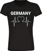 multifanshop Damen T-Shirt - Germany - Herzschlag, schwarz, Produktbild-Vorschau 1