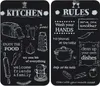 WENKO Herdabdeckplatten Kitchen Rules 2er Set Universal Produktbild-Vorschau 1
