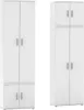 Two white storage cabinets side-by-side against a white background. Produktbild-Vorschau