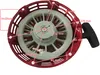 A close-up, overhead view of a red starter recoil assembly with measurement lines and dimensions indicated. Náhľad obrázku produktu