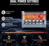 A diagram showing the features and temperature settings of an ultrasonic cleaner. Anteprima dell’immagine prodotto