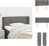 vidaXL Kopfteil mit Ohren Dunkelgrau 83x16x78/88 cm Stoff - Produktbild-Vorschau 1