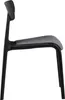 A side view of a black chair on a white background. Podgląd zdjęcia produktu