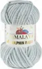 A ball of grey yarn with a label. Podgląd zdjęcia produktu