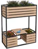Outsunny Hochbeet aus Holz, 2-Stufiger Blumenkasten mit Produktbild-Vorschau 1