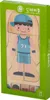 Drevené vrstvené puzzle montessori bodybuilding boy Náhľad obrázku produktu 9