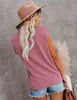 ASKSA Damen Kurzarm T-Shirt V-Ausschnitt Elegant Tunika Produktbild-Vorschau 2