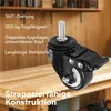 H&S 4x 50mm Möbelrollen - Roues Möbel Lenkrolle mit M10 Voir les images du produit 3