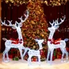 COSTWAY 3-delige LED-rendierfamilie, kerstverlichting met Productafbeelding-voorbeeld 9