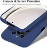 A close-up view of a blue phone case, showing its texture and camera protection. Náhled obrázku produktu