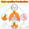 Peluche Lapin, Réversible Carotte Fraise Doudou Lapin en Voir les images du produit 3
