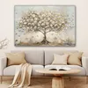 Leinwand Bilder 120x80 cm - Lebensbaum - Beige - Gold - Produktbild-Vorschau 6