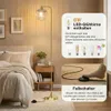 Nordycka lampa podłogowa retro wykonana ze szkła, lampa Podgląd zdjęcia produktu 5