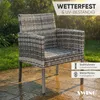 Set di mobili da giardino in polyrattan Tavolo da pranzo Anteprima dell’immagine prodotto 4