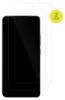 Two screen protectors are shown on top of a black smartphone. Náhled obrázku produktu