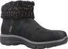 A black boot with a knitted cuff. Voir les images du produit