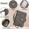 TEUEN Große Damen Geldbörse Vintage Leder RFID Schutz Grau Produktbild-Vorschau 4