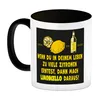 Kaffeebecher in schwarz mit Spruch Mach Limoncello aus Produktbild-Vorschau 2