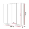 A diagram showing the dimensions of a wardrobe. Produktbild-Vorschau