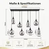 Lampada a sospensione ZMH, vetro, 126 cm, attacco E27, Anteprima dell’immagine prodotto 4