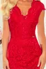 Numoco Spitze für Damen Kleid mit Ausschnitt Bindet rot m Produktbild-Vorschau 8