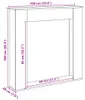 vidaXL Obudowa kominka czarna 100x20x100 cm materiał Podgląd zdjęcia produktu 8