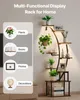A multi-functional display rack with plants, books, photos, and decorations shown as examples of use. Produktbild-Vorschau