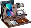 Unyqoos® 3-in-1 massief houten lade- en oplaadstation voor Productafbeelding-voorbeeld 1