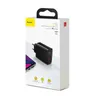 The image shows the retail packaging of a Baseus brand charger, with a depiction of the charger and a smartphone on the box. Podgląd zdjęcia produktu