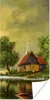 MuchoWow® Poster Gemälde - Ölfarbe - Haus - Natur - Wasser Produktbild-Vorschau 1