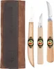 Kirschen Schnitzmessersatz in Velourleder-Rolltasche Produktbild-Vorschau 1