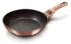 A single rose gold frying pan with a speckled black interior, shown from a side angle on a white background. Podgląd zdjęcia produktu