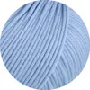 A close-up view of light blue yarn. Produktbild-Vorschau