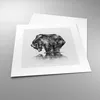 Poster - Poster ohne Rahmen - Bär Tier - 30x30 cm - Wand Produktbild-Vorschau 3