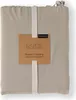 Detexpol Linge de lit en coton 160x200 taupe avec volants Voir les images du produit 5