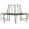 A black metal garden bench designed to surround a tree. Produktbild-Vorschau