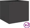 vidaXL Fioriera 2 pezzi nera 32x30x29 cm in acciaio Anteprima dell’immagine prodotto 11