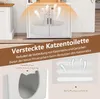 COSTWAY Kattenkast met boekenkast, kattenbakmeubel voor Productafbeelding-voorbeeld 5