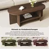 Table basse ovale Merax avec motif rainuré, table d'appoint Voir les images du produit 5