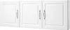 A white, three-door wall cabinet with silver handles, shown against a white background. Podgląd zdjęcia produktu