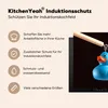 KitchenYeah© Herdabdeckplatte Blaue Bade-Ente auf schwarzem Produktbild-Vorschau 6
