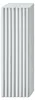 A white, fluted rectangular block, likely a side table or pedestal, is shown against a white background. Anteprima dell’immagine prodotto