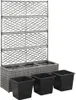 DELUKE® Rankkasten Pflanzgefäß ELOT aus Rattan Grau | 3 Produktbild-Vorschau 3