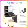 COSTWAY Schminktisch mit LED-Beleuchtung, Frisiertisch mit Produktbild-Vorschau 6