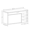 A line drawing of a shoe cabinet with dimensions indicated. Produktbild-Vorschau
