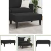 The Living Store Fußhocker Schwarz 77x55x31 cm Samt Produktbild-Vorschau 1
