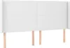 vidaXL Kopfteil mit Ohren Weiß 203x23x118/128 cm Kunstleder Produktbild-Vorschau 3