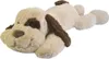 A plush toy dog lying down on a white background. Anteprima dell’immagine prodotto